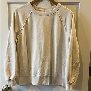 Women's XS Aerie Cream Oversize Pullover Sweatshirt